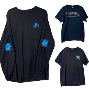 Zumiez Thrasher Lurking Glass No Hours Bundle Men’s Graphic Tees Black Size M/L